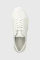 biały Calvin Klein sneakersy skórzane LOW TOP LACE UP MONO HF