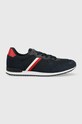 Tenisice Tommy Hilfiger ICONIC MIX RUNNER Planet friendly mornarsko plava FM0FM04733