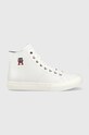 Шкіряні кросівки Tommy Hilfiger TH HI VULC STREET LEATHER висока білий FM0FM04739