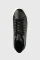 μαύρο Δερμάτινα αθλητικά παπούτσια Tommy Hilfiger TH HI VULC STREET LEATHER
