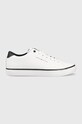 Tommy Hilfiger tenisówki skórzane TH HI VULC CORE LOW LEATHER skóra powlekana biały FM0FM04731