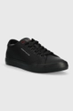 Кожаные кеды Tommy Hilfiger TH HI VULC CORE LOW LEATHER чёрный