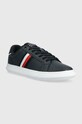 Шкіряні кеди Tommy Hilfiger CORPORATE LEATHER CUP STRIPES FM0FM04732 темно-синій SS23
