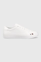 biela Kožené tenisky Tommy Hilfiger ELEVATED VULC LEATHER LOW Pánsky