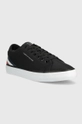 Teniske Tommy Hilfiger TH HI VULC CORE LOW STRIPES črna