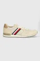 bézs Tommy Hilfiger sportcipő ICONIC SEASONAL MIX RUNNER Férfi