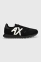 Armani Exchange sneakers imitatie de piele intoarsa negru XUX169.XV660.N814
