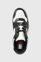 μαύρο Δερμάτινα αθλητικά παπούτσια Tommy Jeans BASKET LEATHER