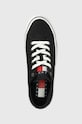 Tommy Jeans tenisi SKATE CANVAS ESS negru EM0EM01175
