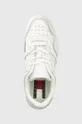λευκό Δερμάτινα αθλητικά παπούτσια Tommy Jeans BASKET CUPSOLE