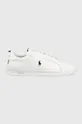 λευκό Δερμάτινα αθλητικά παπούτσια Polo Ralph Lauren Hrt Ct II Ανδρικά