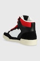 Obuwie Polo Ralph Lauren sneakersy skórzane Polo Crt Hgh 809892297001 czarny