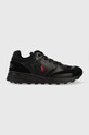 Αθλητικά Polo Ralph Lauren TRACKSTR 200 υφασμάτινο μαύρο 809906202001
