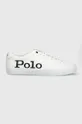 λευκό Δερμάτινα αθλητικά παπούτσια Polo Ralph Lauren Longwood Ανδρικά