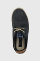 blu navy Pepe Jeans espadrillas in pelle scamosciata TOURIST