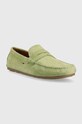 Tommy Hilfiger mokasyny skórzane CASUAL HILFIGER SUEDE DRIVER FM0FM04271 zielony SS23