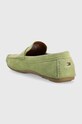 Obuwie Tommy Hilfiger mokasyny skórzane CASUAL HILFIGER SUEDE DRIVER FM0FM04271 zielony