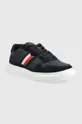 Tommy Hilfiger sneakersy LIGHTWEIGHT LEATHER MIX CUP granatowy