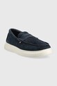 Tommy Hilfiger mokasyny zamszowe TOMMY HILFIGER HYBRID LOAFER FM0FM04440 granatowy SS24