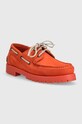 Semišové mokasíny Tommy Hilfiger TH BOAT SHOE CLASSIC NUBUCK FM0FM04447 oranžová SS23