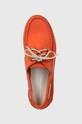 Semišové mokasíny Tommy Hilfiger TH BOAT SHOE CLASSIC NUBUCK oranžová FM0FM04447