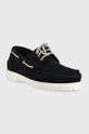 Mokasinke od brušene kože Tommy Hilfiger TH BOAT SHOE CLASSIC NUBUCK FM0FM04447 mornarsko plava SS23