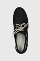 Mokasinke od brušene kože Tommy Hilfiger TH BOAT SHOE CLASSIC NUBUCK mornarsko plava FM0FM04447