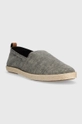 Espadrile Tommy Hilfiger TH ESPADRILLE CORE CHAMBRAY črna