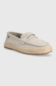 Espadrile iz semiša Tommy Hilfiger TH ESPADRILLE CLASSIC SUEDE siva