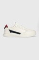 Δερμάτινα αθλητικά παπούτσια Tommy Hilfiger ELEVATED CUPSOLE LEATHER υφασμάτινο λευκό FM0FM04490