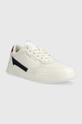 Tommy Hilfiger bőr sportcipő ELEVATED CUPSOLE LEATHER fehér