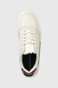 λευκό Δερμάτινα αθλητικά παπούτσια Tommy Hilfiger ELEVATED CUPSOLE LEATHER