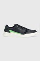 Tommy Hilfiger sneakersy skórzane ELEVATED CUPSOLE LEATHER tekstylny granatowy FM0FM04490