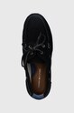 Mokasinke od brušene kože Tommy Hilfiger TH BOAT SHOE CORE SUEDE mornarsko plava FM0FM04505