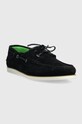 Велурени мокасини Tommy Hilfiger TH BOAT SHOE CORE SUEDE FM0FM04505 тъмносин SS24