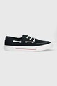 Πάνινα παπούτσια Tommy Hilfiger CORE BOAT SHOE CANVAS σκούρο μπλε FM0FM04510