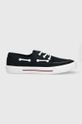 granatowy Tommy Hilfiger tenisówki CORE BOAT SHOE CANVAS Męski