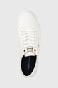 Tenisky Tommy Hilfiger CORE CORPORATE VULC CANVAS biela FM0FM04560
