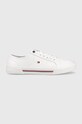 Tommy Hilfiger tenisówki skórzane CORE CORPORATE VULC LEATHER biały FM0FM04561