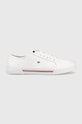 Kožne tenisice Tommy Hilfiger CORE CORPORATE VULC LEATHER bijela FM0FM04561