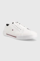 Кожаные кеды Tommy Hilfiger CORE CORPORATE VULC LEATHER белый