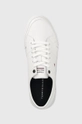 bianco Tommy Hilfiger scarpe da ginnastica in pelle CORE CORPORATE VULC LEATHER