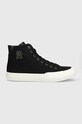 Πάνινα παπούτσια Tommy Hilfiger TH HI VULC PREMIUM BANANATEX Planet friendly μαύρο FM0FM04572