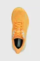 orange Hoka One One running shoes Clifton 9