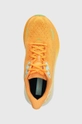 orange Hoka One One running shoes Clifton 9