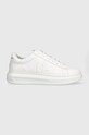 Karl Lagerfeld sneakersy skórzane KAPRI MENS niska biały KL52515.01W