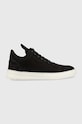 Filling Pieces sneakersy skórzane Low Top Ripple płaska czarny 25121721863
