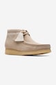Clarks Originals pantofi de piele întoarsă Wallabee Boot bej 26171993