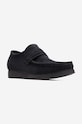 Semišové mokasíny Clarks Originals Wallabee Loafer čierna 26172503