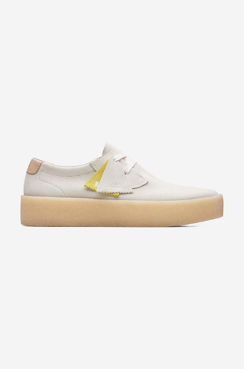 bianco ClarksOriginals sneakers in camoscio Ashcott Cup Uomo